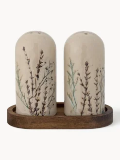 Bloomingville Set de salero y pimentero artesanales Bea, 3 pzas.^ Molinillos De Especias|Molinillos De Especias