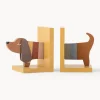 Bloomingville Mini Set de sujetalibros de madera Charlie, 2 pzas.^Niños Decoración Infantil