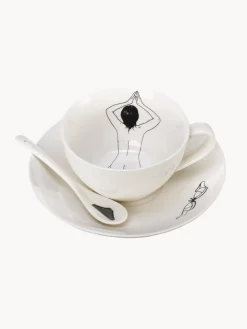 POLSPOTTEN Set de tazas de café artesanales Undressed, 4 uds.