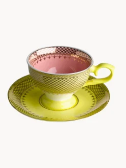 POLSPOTTEN Set de tazas de espresso con platitos Grandma, 4 uds.^ Tazas De Espresso|Vajillas Completas
