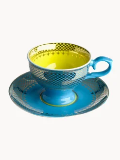 POLSPOTTEN Set de tazas de espresso con platitos Grandma, 4 uds.^ Tazas De Espresso|Vajillas Completas