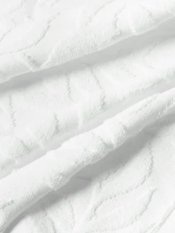 Westwing Collection Set de toallas de algodón con relieves Leaf, tamaños diferentes