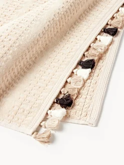 Westwing Collection Set de toallas de terciopelo con flecos Tallulah, tamaños diferentes^ Toallas|Mantas