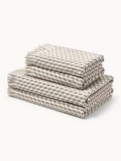 Westwing Collection Set de toallas texturizadas Juniper, tamaños diferentes^ Toallas|Mantas