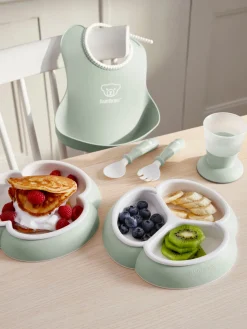 Niños BabyBjörn Set de vajilla infantil Bliss con babero, 8 pzas.