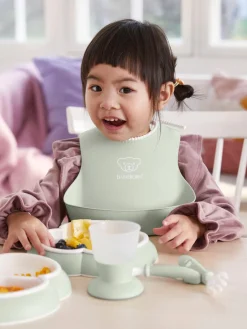 Niños BabyBjörn Set de vajilla infantil Bliss con babero, 8 pzas.