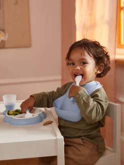 Niños BabyBjörn Set de vajilla infantil Bliss con babero, 4 pzas.