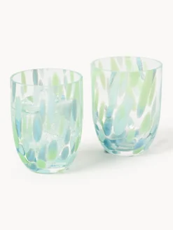 ANNA VON LIPA Set de vasos soplados Big Confetti, 6 uds.^ Vasos|Vajillas Completas