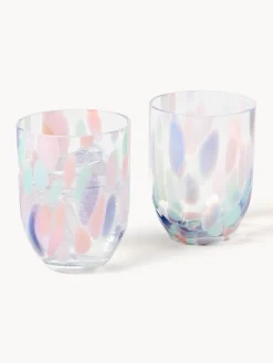 ANNA VON LIPA Set de vasos soplados Big Confetti, 6 uds.^ Vasos|Vajillas Completas