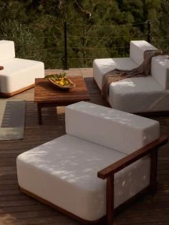 Westwing Collection Set lounge para exterior de madera de acacia Matheus, 4 pzas.