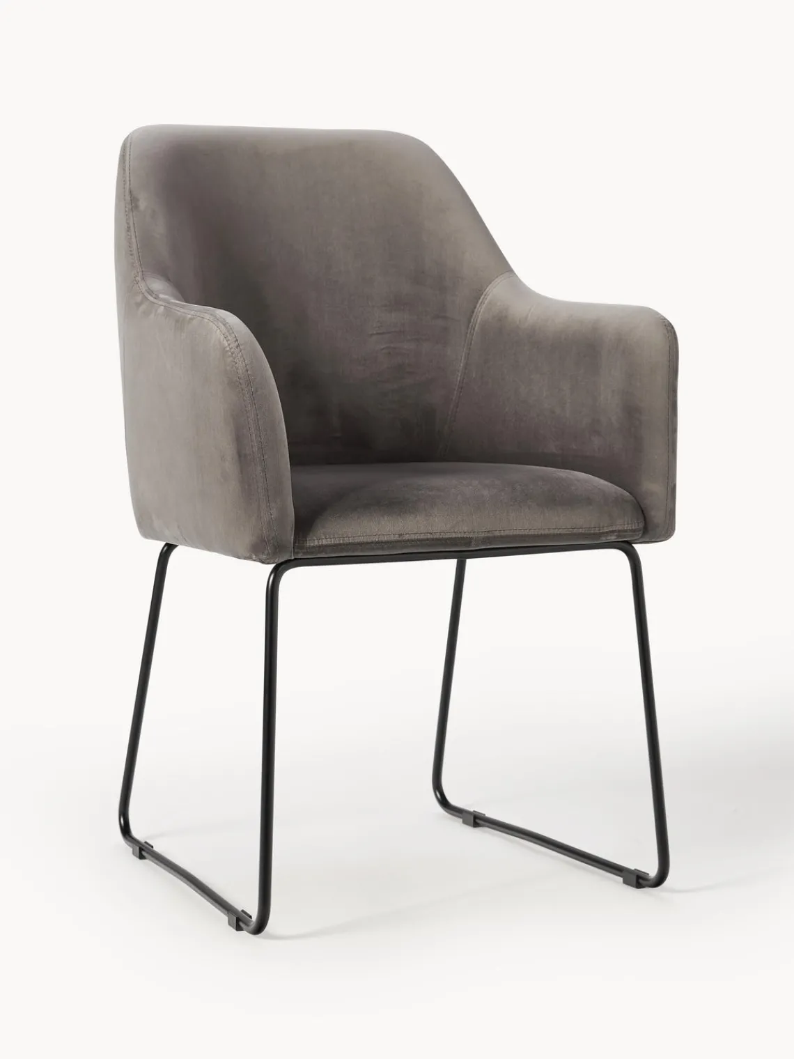 Westwing Collection Silla con reposabrazos de terciopelo Isla^ Sillas Con Reposabrazos|Sillas