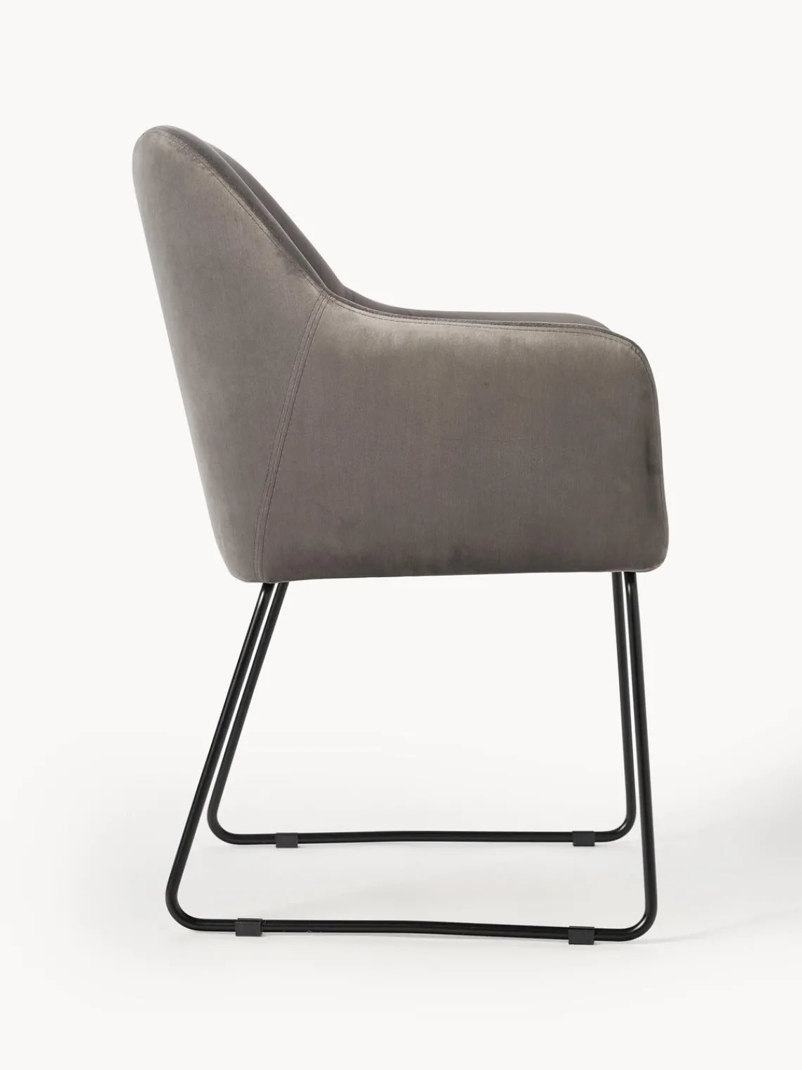 Westwing Collection Silla con reposabrazos de terciopelo Isla^ Sillas Con Reposabrazos|Sillas