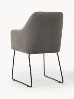 Westwing Collection Silla con reposabrazos de terciopelo Isla^ Sillas Con Reposabrazos|Sillas