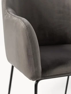 Westwing Collection Silla con reposabrazos de terciopelo Isla^ Sillas Con Reposabrazos|Sillas