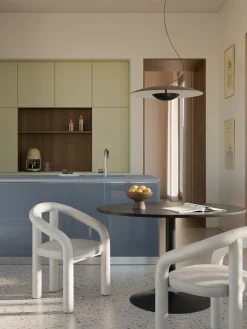 Westwing Collection Silla con reposabrazos de terciopelo Calan