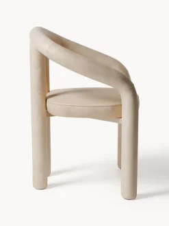 Westwing Collection Silla con reposabrazos de terciopelo Calan