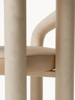 Westwing Collection Silla con reposabrazos de terciopelo Calan