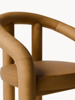 Westwing Collection Silla con reposabrazos de terciopelo Calan^ Sillas