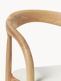 Westwing Collection Silla con reposabrazos de madera de fresno y asiento tapizado Camille^ Sillas De Madera|Sillas Con Reposabrazos