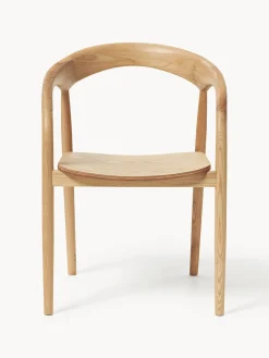 Westwing Collection Silla con reposabrazos de madera de fresno Camille^ Sillas De Madera|Sillas Con Reposabrazos