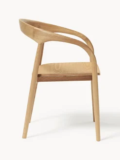 Westwing Collection Silla con reposabrazos de madera de fresno Camille^ Sillas De Madera|Sillas Con Reposabrazos