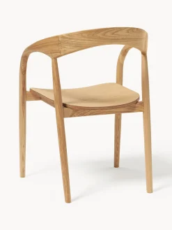 Westwing Collection Silla con reposabrazos de madera de fresno Camille^ Sillas De Madera|Sillas Con Reposabrazos