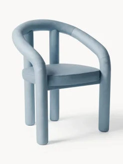 Westwing Collection Silla con reposabrazos de terciopelo Calan^ Sillas