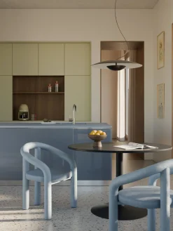 Westwing Collection Silla con reposabrazos de terciopelo Calan^ Sillas