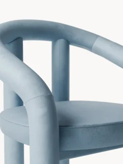 Westwing Collection Silla con reposabrazos de terciopelo Calan^ Sillas