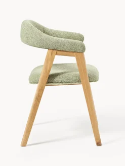 Westwing Collection Silla con reposabrazos tapizada en tejido bouclé Nik^ Sillas Con Reposabrazos|Sillas