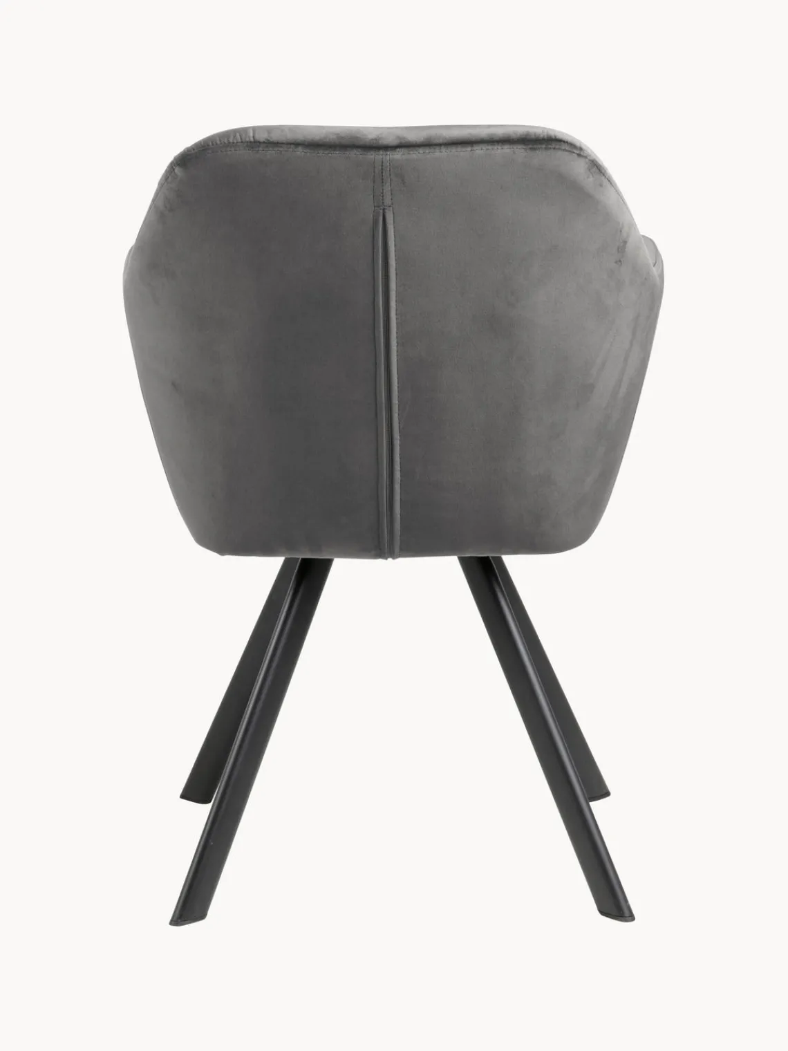 Silla con repozabrazos de terciopelo Lola