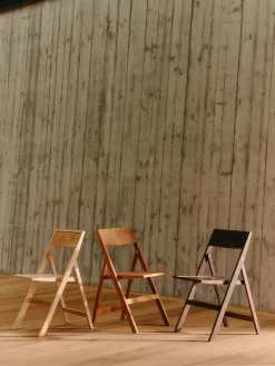 FRAMA Silla de comedor plegable de madera de abedul Flat