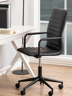 Silla de escritorio de cuero sintético Winslow, ajustable en altura^ Sillas De Escritorio|Sillas De Escritorio