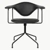 GUBI Silla de escritorio de cuero giratoria Masculo