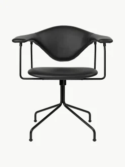 GUBI Silla de escritorio de cuero giratoria Masculo