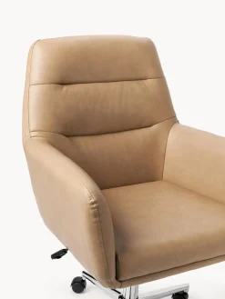 Westwing Collection Silla de escritorio de piel sintética con reposabrazos Benson, altura regulable^ Sillas De Escritorio|Sillas De Escritorio