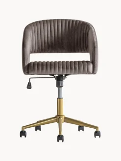 Silla de escritorio de terciopelo regulable en altura Murray^ Sillas De Escritorio|Sillas De Escritorio