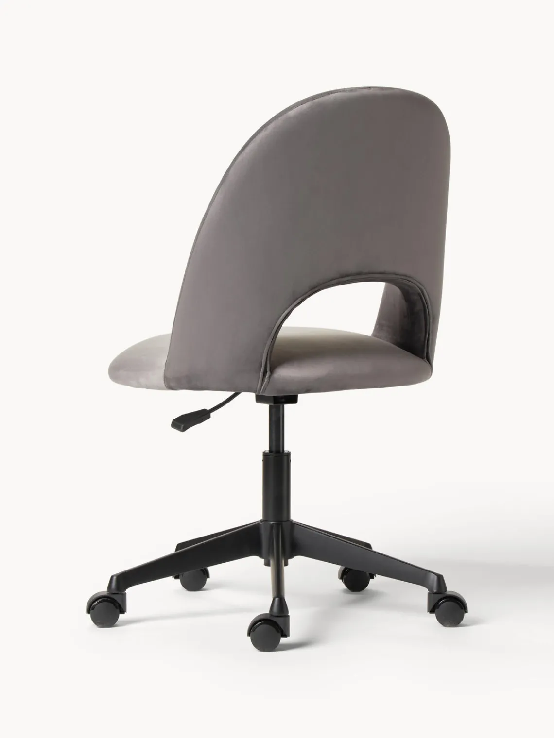 Westwing Collection Silla de escritorio de terciopelo Rachel, altura regulable