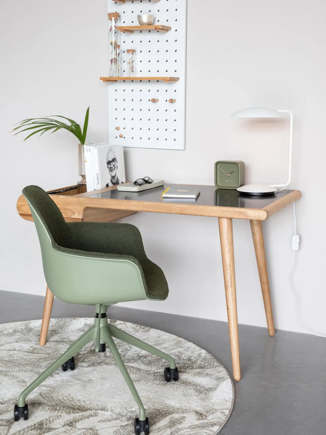 Zuiver Silla de escritorio en tejido bouclé Albert, regulable en altura^ Sillas De Escritorio|Sillas De Escritorio