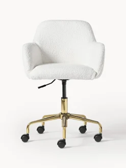 Westwing Collection Silla de escritorio en tejido bouclé Lucie^ Sillas De Escritorio|Sillas De Escritorio
