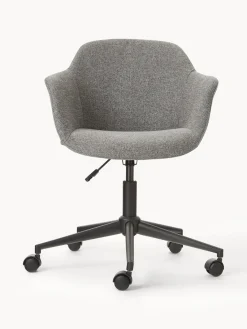 Westwing Collection Silla de escritorio tapizada con asiento estrecho Fiji