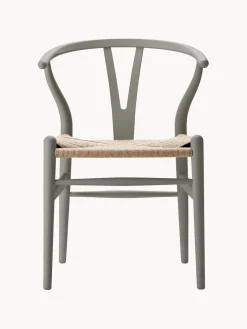 Carl Hansen & Søn Silla de madera con asiento tejido a mano CH24