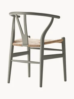 Carl Hansen & Søn Silla de madera con asiento tejido a mano CH24