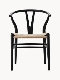 Carl Hansen & Søn Silla de madera con asiento tejido a mano CH24