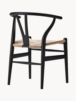 Carl Hansen & Søn Silla de madera con asiento tejido a mano CH24