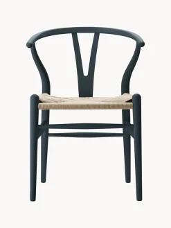Carl Hansen & Søn Silla de madera con asiento tejido a mano CH24