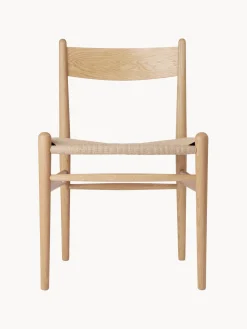Carl Hansen & Søn Silla de madera con asiento tejido a mano CH36