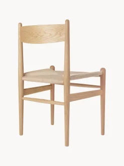 Carl Hansen & Søn Silla de madera con asiento tejido a mano CH36