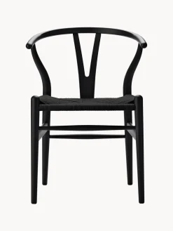 Carl Hansen & Søn Silla de madera con asiento tejido a mano CH24