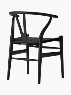 Carl Hansen & Søn Silla de madera con asiento tejido a mano CH24